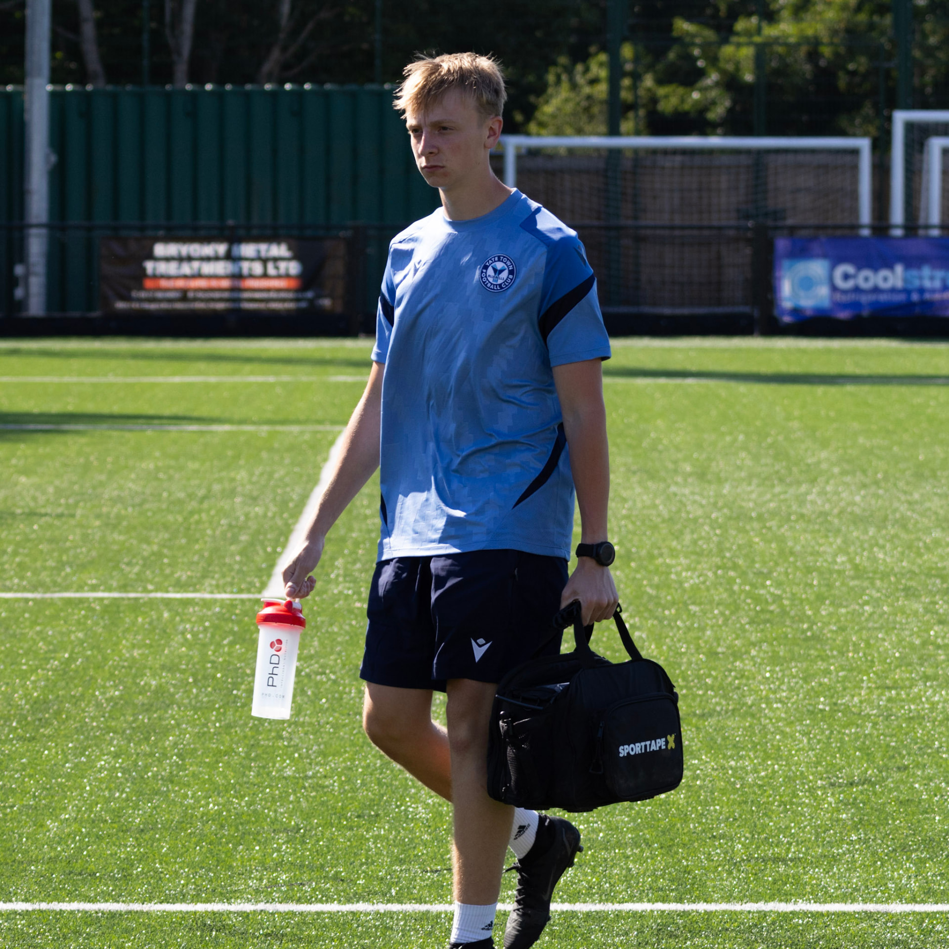 Josh Millman, Sports Therapist, pitchside at Yate Town FC
